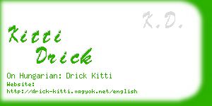 kitti drick business card